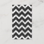 Black and white Rustic Chevron pattern Visitenkarte (Vorderseite)