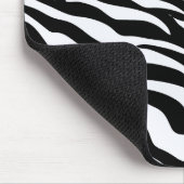 Black and White Safari Theme Zebra Animal Print Mousepad (Ecke)