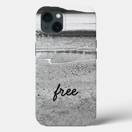 Black and White Sand Beach Case-Mate iPhone Case (Rückseite)