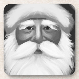 Black and White Santa Claus  Getränkeuntersetzer