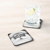 Black and White Santa Claus  Getränkeuntersetzer