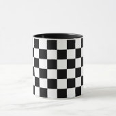 Black and White Schach Game Squares Tasse (Zentrum)