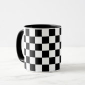 Black and White Schach Game Squares Tasse (Vorderseite Links)