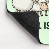 Black and White Sheep Mousepad (Ecke)
