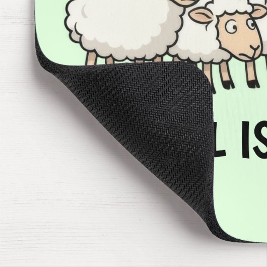 Black and White Sheep Mousepad (Ecke)