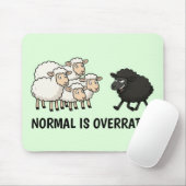 Black and White Sheep Mousepad (Mit Mouse)