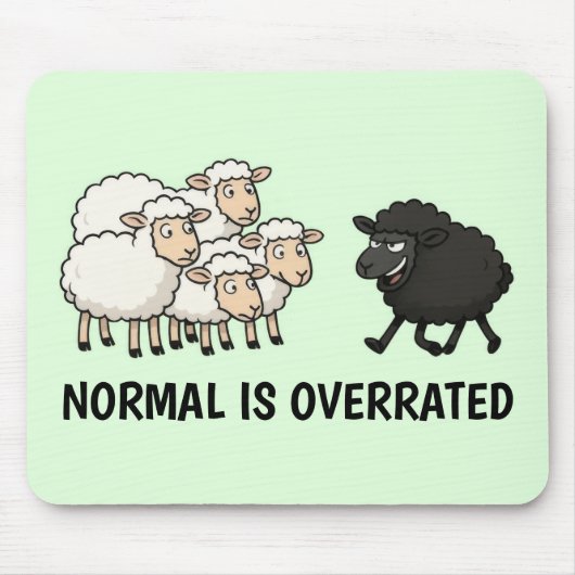 Black and White Sheep Mousepad (Vorne)