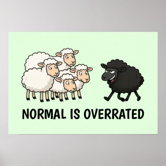 Black and White Sheep Poster (Vorne)