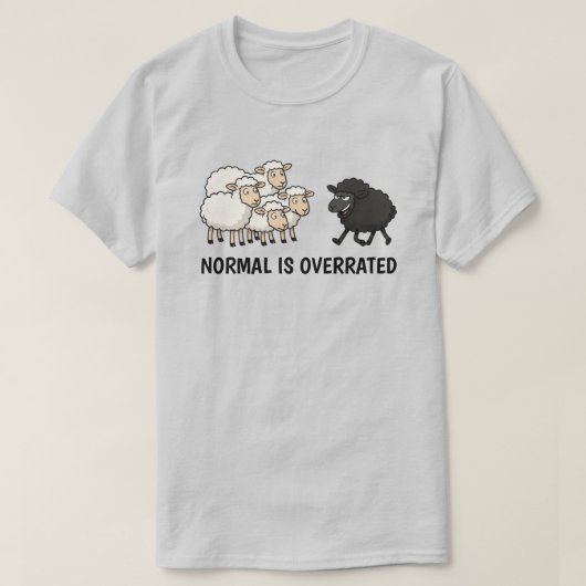 Black and White Sheep Unisex T-Shirt (Design vorne)