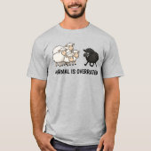 Black and White Sheep Unisex T-Shirt (Vorderseite)