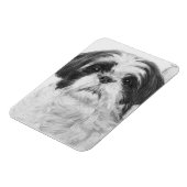 Black and White Shih Tzu Art Magnet (Linke Seite)