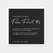 Black and White Simple Couple Fusion-Fakt Hochzeit Serviette (Vorderseite)