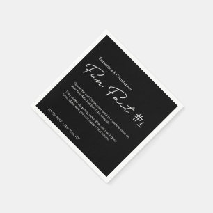 Black and White Simple Couple Fusion-Fakt Hochzeit Serviette