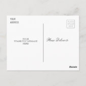 black and white simple graduation thank you postkarte (Rückseite)