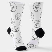 Black and White Simple Ostrich Socks Socken (Gewinkelt)