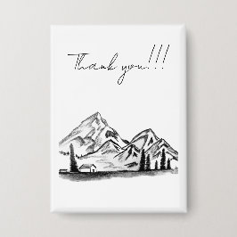 black and white sketch of Mountains Button