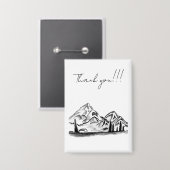 black and white sketch of Mountains Button (Vorderseite/Rückseite)