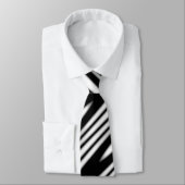 black and white smooth organic wavy pattern krawatte (Gebunden)