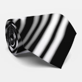 black and white smooth organic wavy pattern krawatte (Gerollt)
