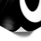 black and white smooth organic wavy pattern poster (Ecke)