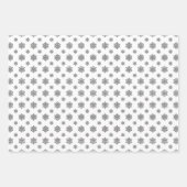 Black and White Snowflake Tree Merry Christmas Geschenkpapier Set (Vorderseite 3)