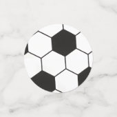 Black And White Soccer Ball Geometric Pattern  Konfetti (Klein Vorderseite)