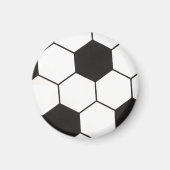 Black And White Soccer Ball Geometric Pattern Magnet (Vorne)