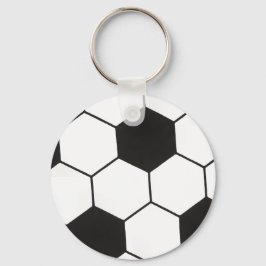 Black And White Soccer Ball Geometric Pattern  Schlüsselanhänger