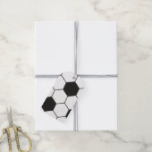 Black and White Soccer Ball Pattern Geometric  Geschenkanhänger (Mit Garn)