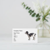 Black and White Spaniel Visitenkarte (Stehend Vorderseite)