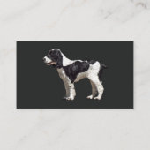 Black and White Spaniel Visitenkarte (Rückseite)