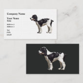 Black and White Spaniel Visitenkarte (Vorne/Hinten)