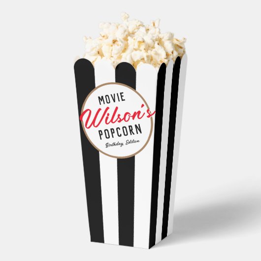 Black and White Special Event Movie Night Popcorn Geschenkschachtel (Geplatzt)
