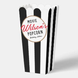 Black and White Special Event Movie Night Popcorn Geschenkschachtel