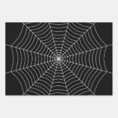 Black and White spider web Halloween pattern Geschenkpapier Set (Vorderseite 3)