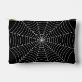 Black and White spider web Halloween pattern Zubehörtasche (Vorderseite)