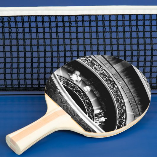 Black and White Spiral Staircase Tischtennis Schläger (InSitu)