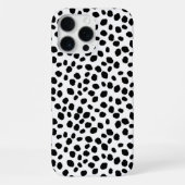 Black and white spotty pattern IPhone case Hülle (Rückseite)
