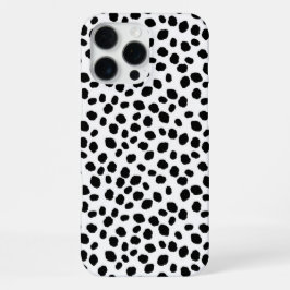 Black and white spotty pattern IPhone case 16 Pro Max Hülle