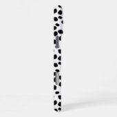 Black and white spotty pattern IPhone case Hülle (Rechte Seite)