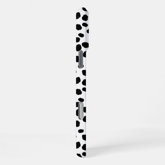 Black and white spotty pattern IPhone case Hülle (Rechte Seite)