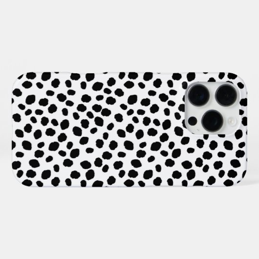 Black and white spotty pattern IPhone case Hülle (Rückseite (Horizontal))