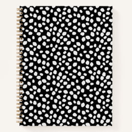 Black and white spotty pattern notebook notizblock