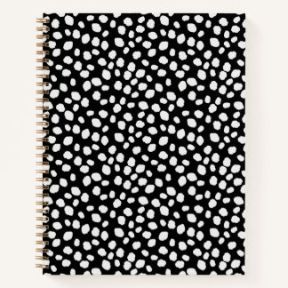 Black and white spotty pattern notebook notizblock