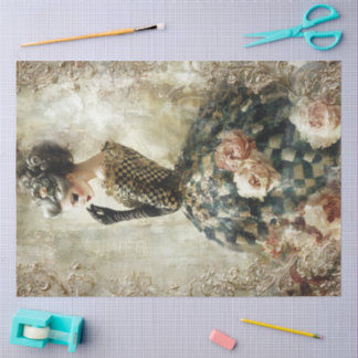 Black and White Spring Portrait Tissue Paper Seidenpapier