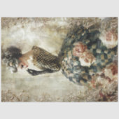 Black and White Spring Portrait Tissue Paper Seidenpapier (Vorderseite)