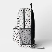 Black and White Square Geometric Pattern Bedruckter Rucksack (Rechts)