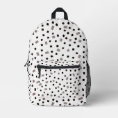 Black and White Square Geometric Pattern Bedruckter Rucksack (Vorderseite)