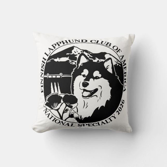 Black and White Square Pillow Kissen (Vorderseite)