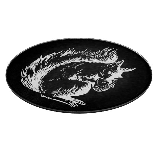 Black and White Squirrel Art Schneidebrett (Ecke)